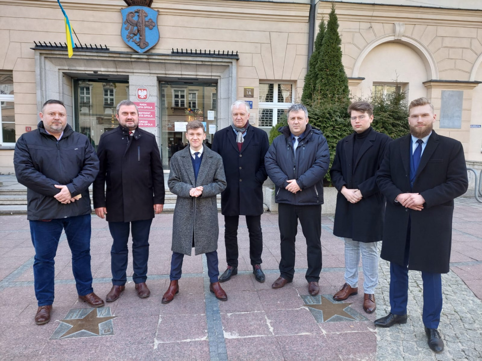 Jarosław Gowin i przedstawiciele partii Porozumienie w Opolu [fot. Katarzyna Doros]