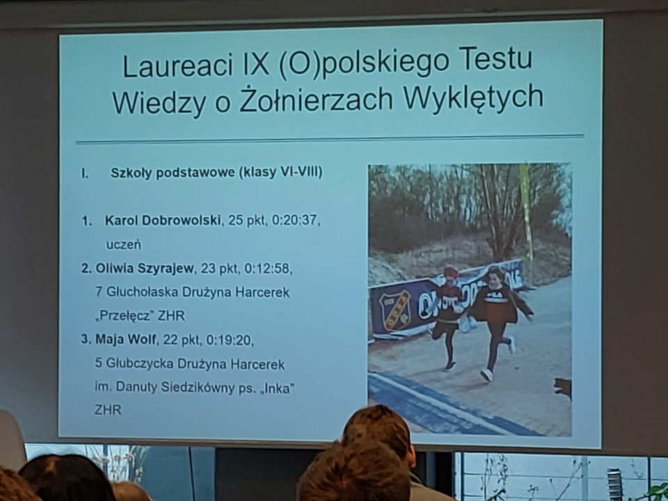 Laureaci IX (O)polskiego Testu Wiedzy o Żołnierzy Wyklętych nagrodzeni [fot. Agnieszka Stefaniak]