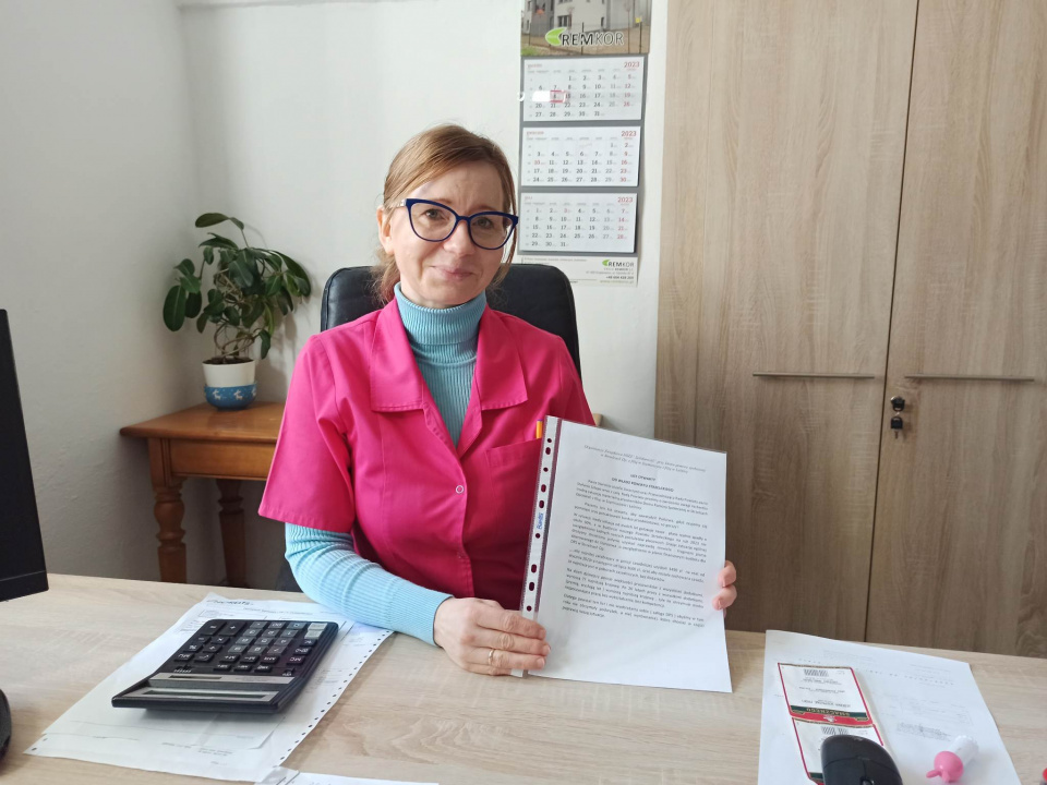 Dorota Mielniczuk, przewodnicząca NSZZ "Solidarność" w DPS w Strzelcach Opolskich z filią w Szymiszowie i Leśnicy [fot. Joanna Gerlich]