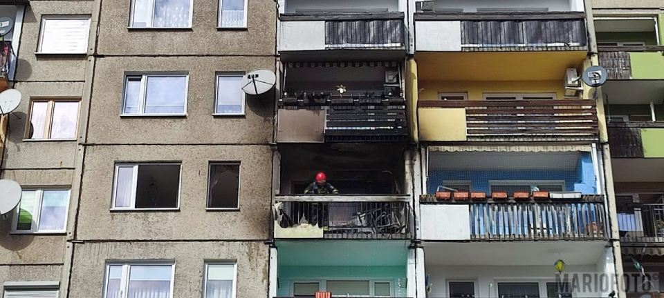 Pożar mieszkania na osiedlu AK w Opolu fot. Mario