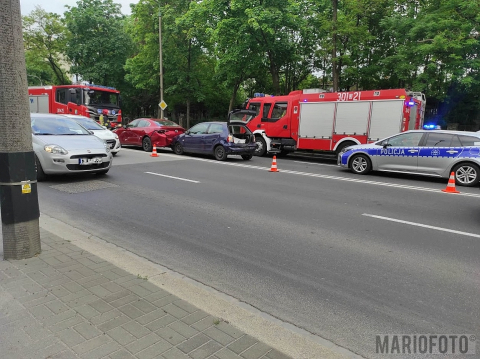 Zderzenie 3 samochodów w Opolu Fot. Mario