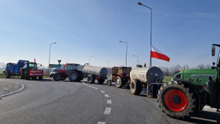 Myślina DK 46 - Rolnicy protestują na drogach [fot. Radio Opole]