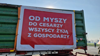 Myślina DK 46 - Rolnicy protestują na drogach [fot. Radio Opole]