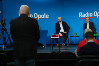 Pierwsza z dwóch debat w Opolu. Zmierzyli się dwaj z trzech kandydatów na prezydenta miasta [fot. Jędrzej Łuczak]