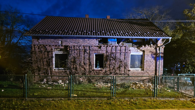 Wybuch w domu jednorodzinnym w Zakrzowie