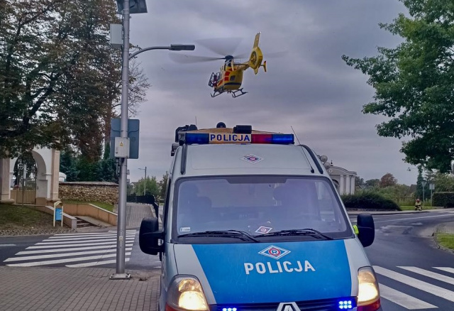 Potrącenie pieszej. Konieczna była interwencja Lotniczego Pogotowia Ratunkowego