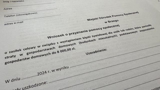 Brzeski MOPS wypłacił prawie 400 zasiłków dla powodzian