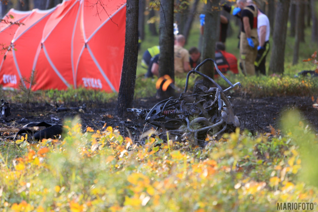 Wypadek z udziałem motocyklisty koło Komprachcic. Lądował LPR