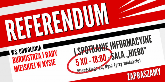 Dziś spotkanie ws. referendum w Nysie. Sprawę komentuje Kordian Kolbiarz