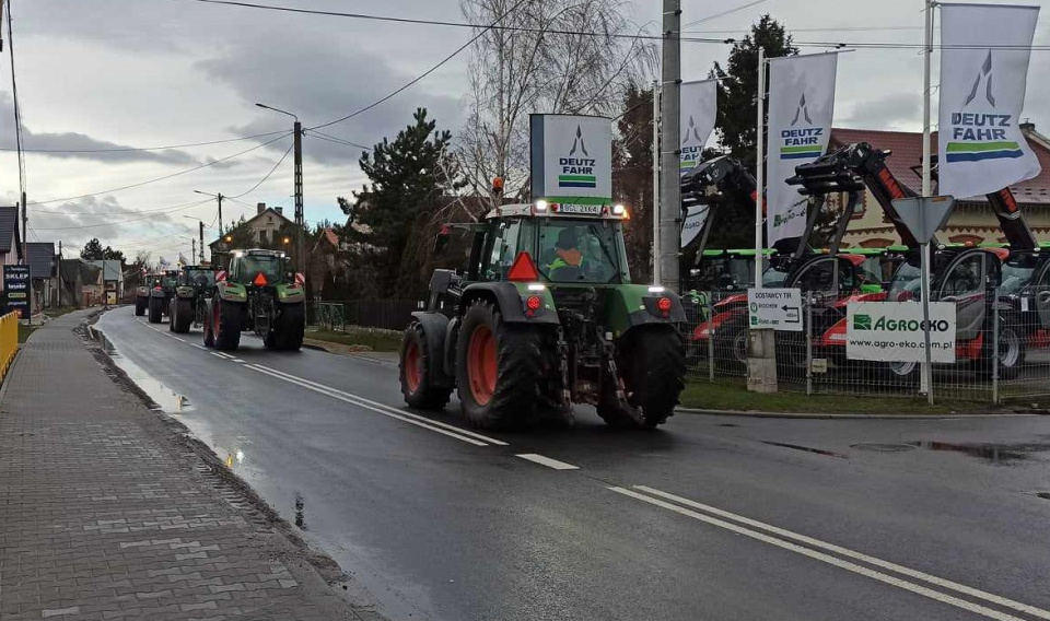 Protest rolników w powiecie głubczyckim - [fot: Grzegorz Frankowski]