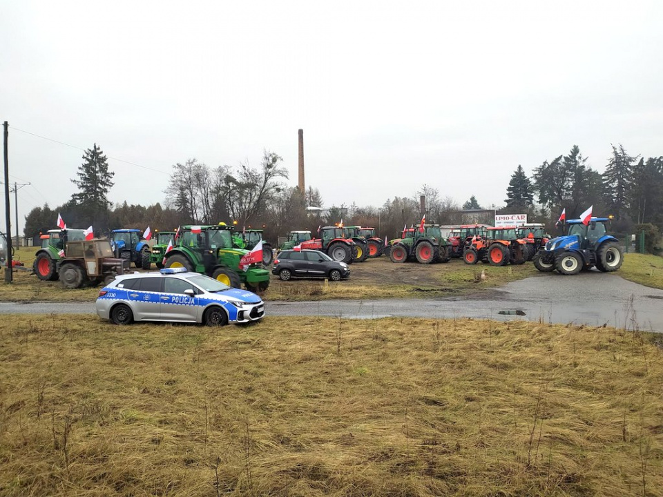 Protest rolników w powiecie kluczborskim [fot. Witold Wośtak]