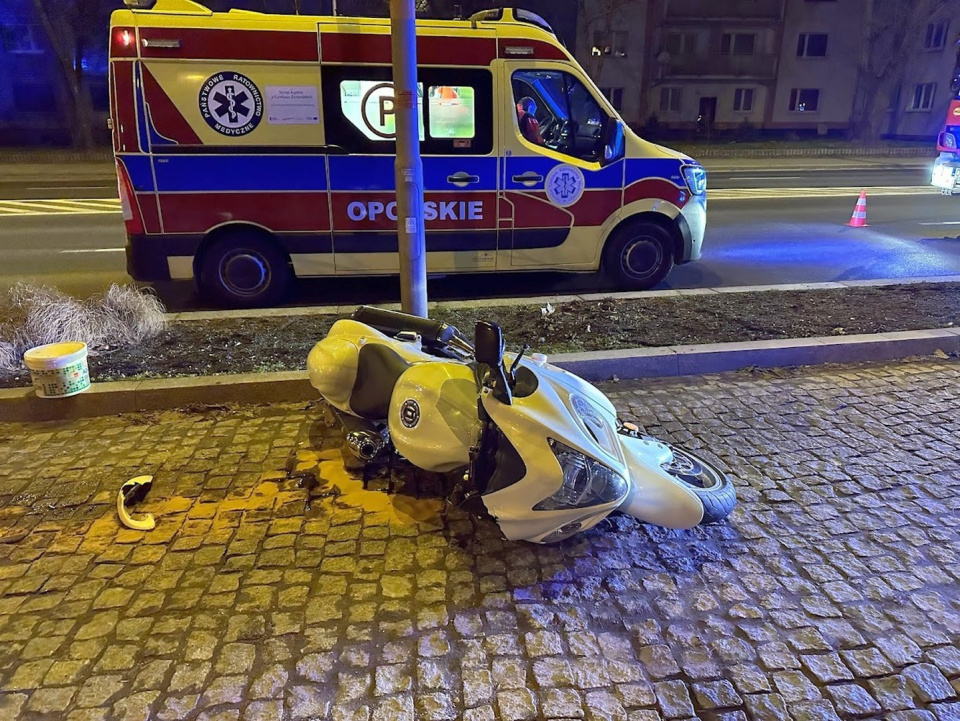 Wypadek motocyklisty [fot. Mario]