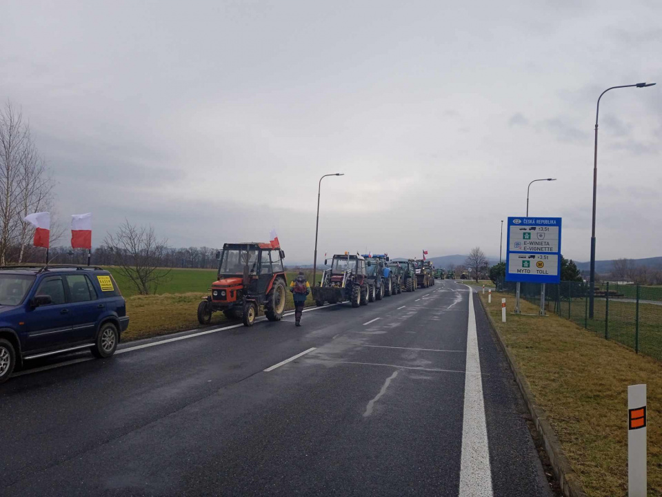 Protest rolników koło Paczkowa [fot. Adam Wołek]