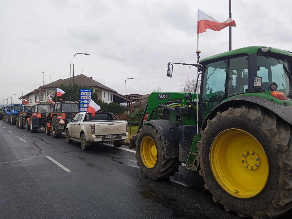Protest rolników koło Paczkowa [fot. Adam Wołek]