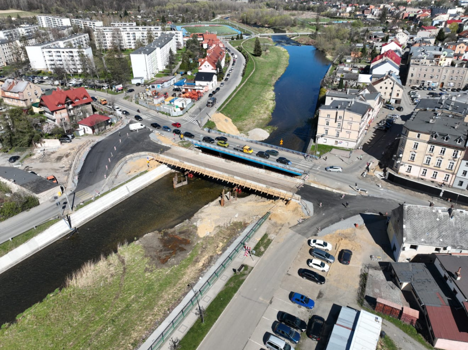 Tymczasowy most w Głuchołazach fot. GDDKiA w Opolu