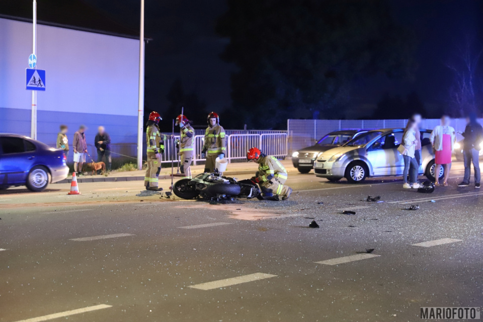 Wypadek motocyklisty w Opolu fot. Mario