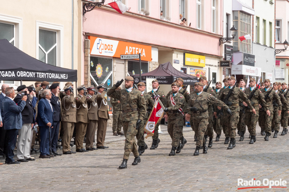 Przysięga Wojsk Obrony Terytorialnej w Kluczborku. [fot. Oleksandra Piasta]