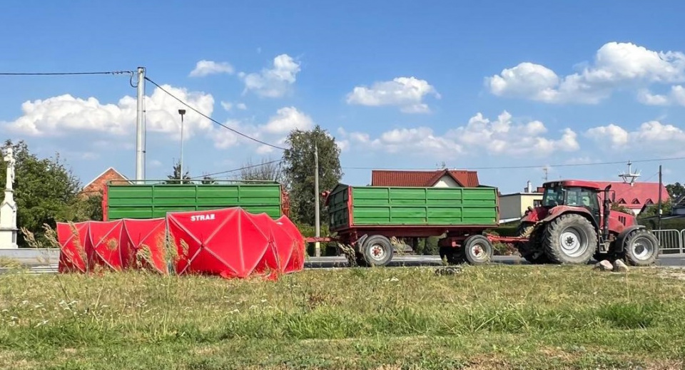 Wypadek w Większycach [fot. KP PSP Kędzierzyn-Koźle]