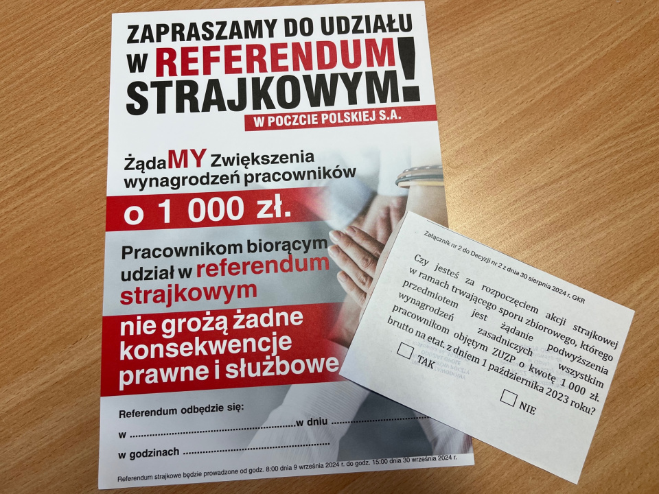 Pracownicy Poczty Polskiej w referendum strajkowym zdecydują, czy będzie strajk zbiorowy [fot. Monika Matuszkiewicz]