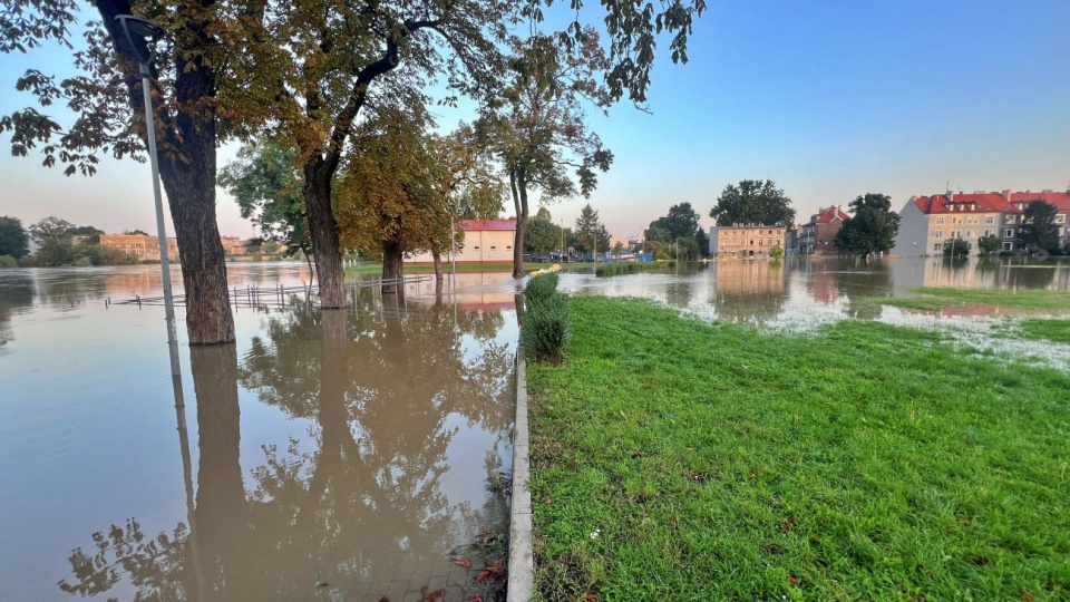 Przez Brzeg przechodzi fala wezbraniowa. Na razie nie spełniają się czarne scenariusze [fot. Daniel Klimczak]