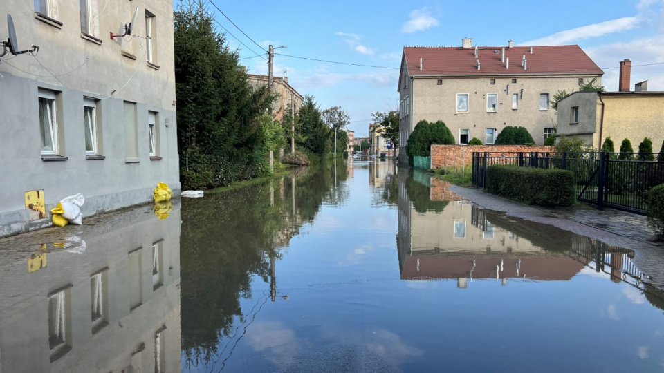 Ścieki zalewają ulicę Oławską w Brzegu [fot. Daniel Klimczak]