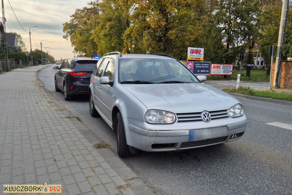 Obywatelskie zatrzymanie pijanego kierowcy w Kluczborku [fot. Kluczbork112]