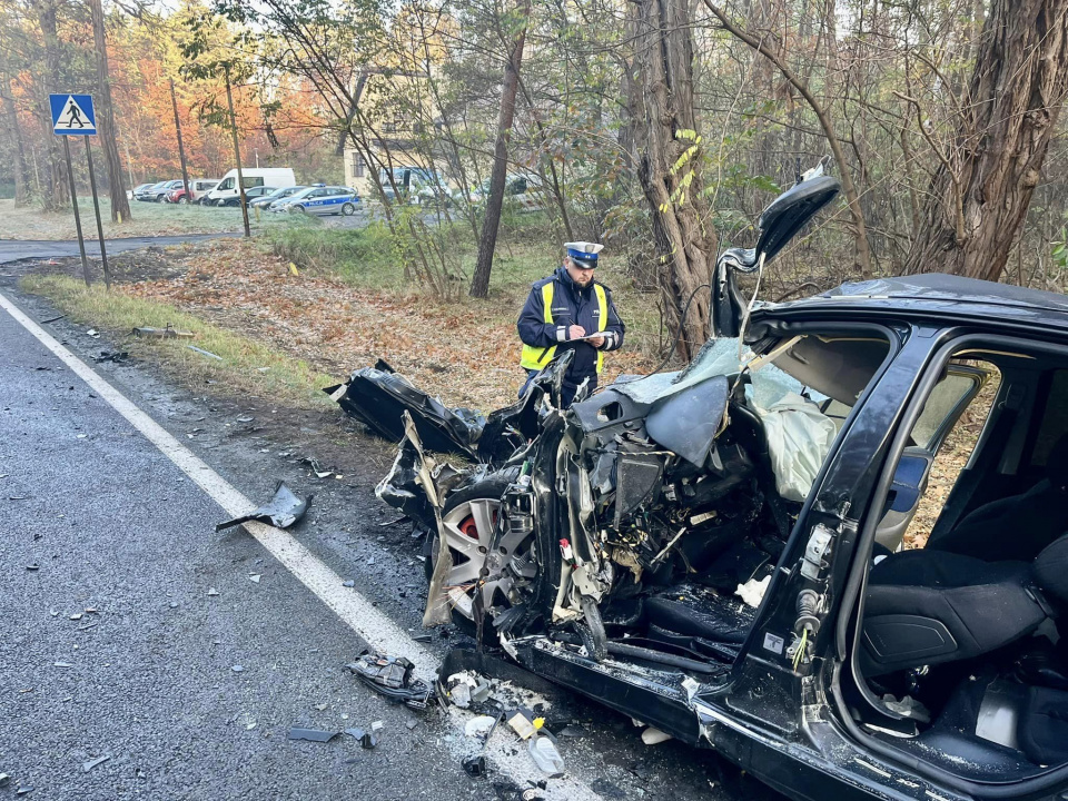 Wypadek w Bąkowie fot. policja Kluczbork