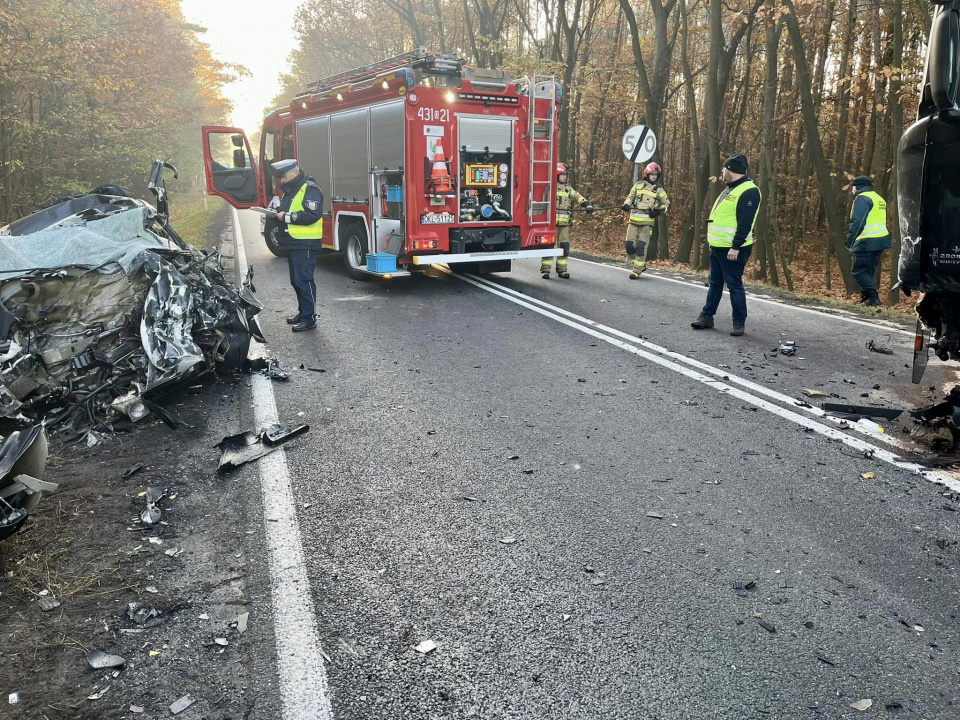 Wypadek w Bąkowie fot. policja Kluczbork