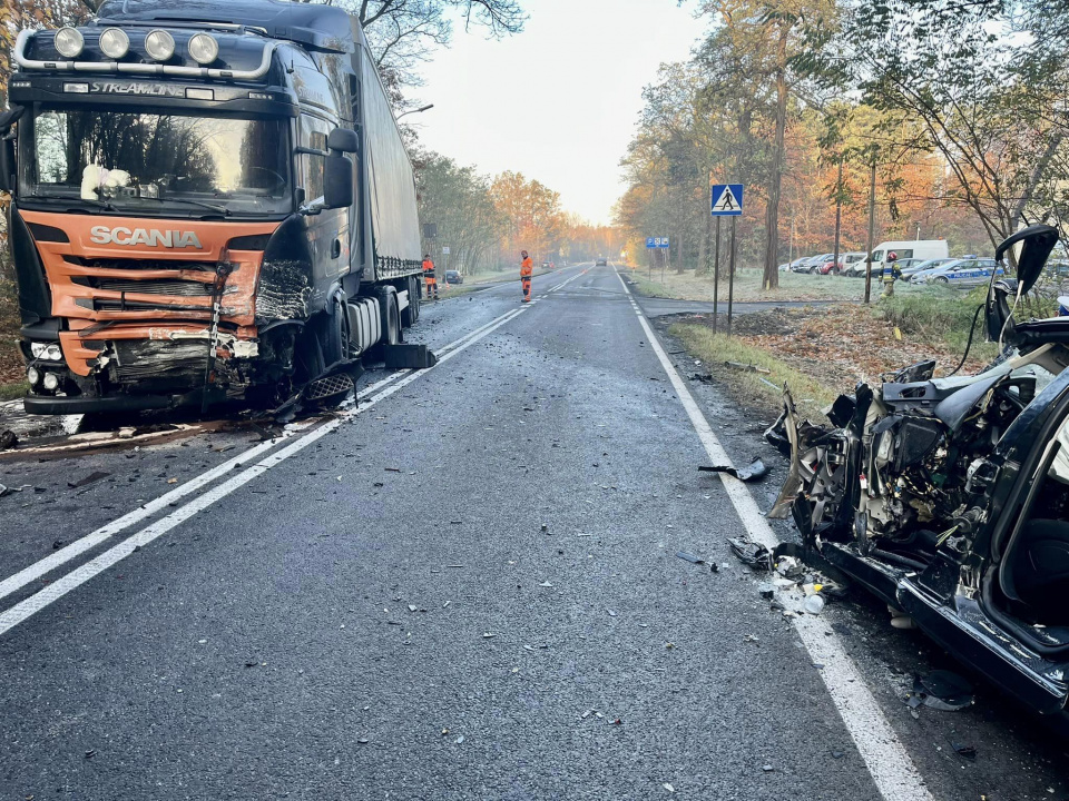 Wypadek w Bąkowie fot. policja Kluczbork