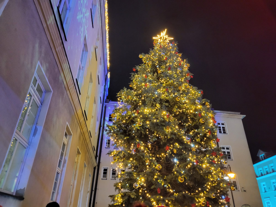 Rozświetlenia choinki na rynku w Opolu. Otwarcie jarmarku [fot. Katarzyna Doros-Stachoń]