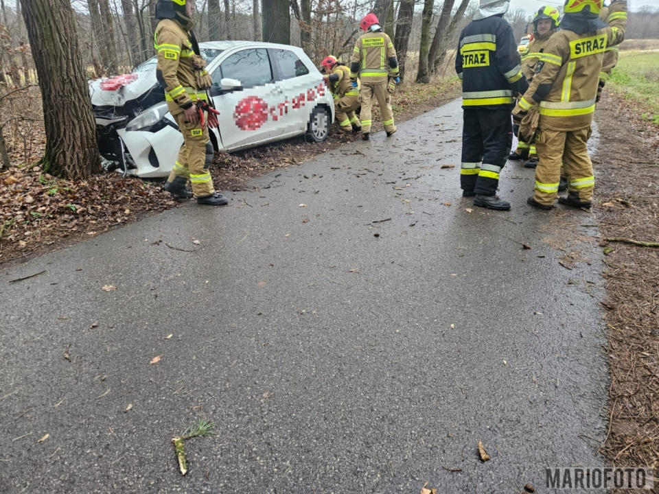 Wypadek na trasie Murów – Okoły [fot. Mario]