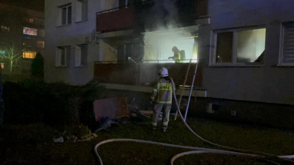 Pożar mieszkania w Opolu fot. Mario