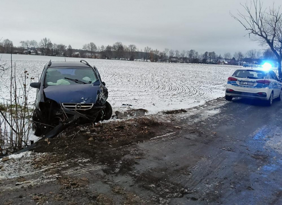 Nocną podróż po alkoholu zakończył w polu [fot. mat. KPP w Brzegu]