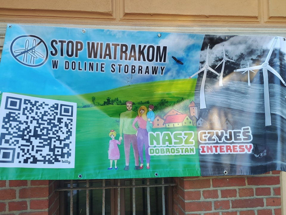 Protest przeciw farmom wiatrowym w gminie Kluczbork, 17.01.2025 [fot. Witold Wośtak]