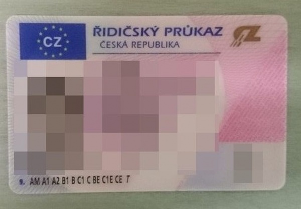 Zatrzymane prawo jazdy Czecha