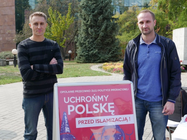 Organizatorzy marszu, Paweł Wziorko i Marek Miśtal