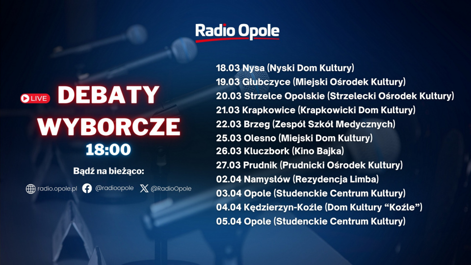 Debaty wyborcze Radia Opole. Sprawdź, kiedy będziemy w Twoim powiecie