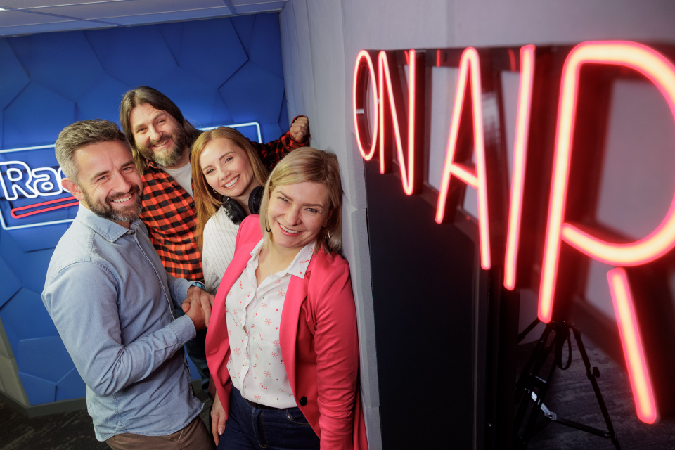 Kacper Śnigórski, Krzysztof Rapp, Iwona Tokarska i Magda Szybińska zapraszają do słuchania [fot. Sławomir Mielnik]