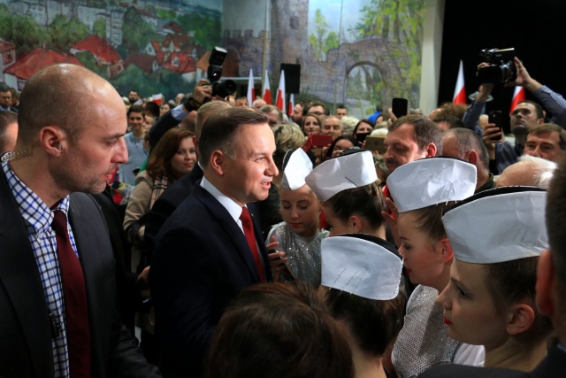 Prezydent Duda chwalił mieszkańców Krapkowic za pracowitość