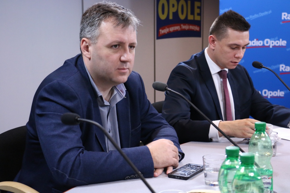 Mariusz Kozaczek i Piotr Bujak, Samorządowa Loża Radiowa (16.03.19) [fot. Wanda Kownacka]