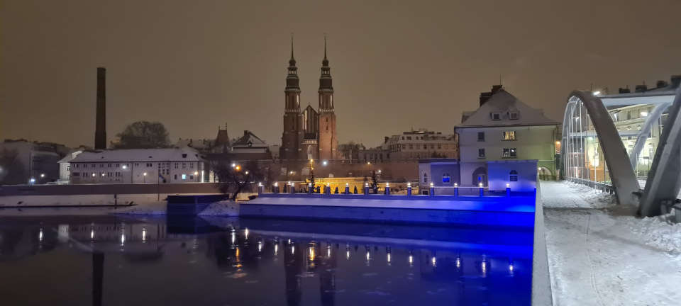 Zima w Opolu. Opole nocą. [fot. Sławomir Kieler]