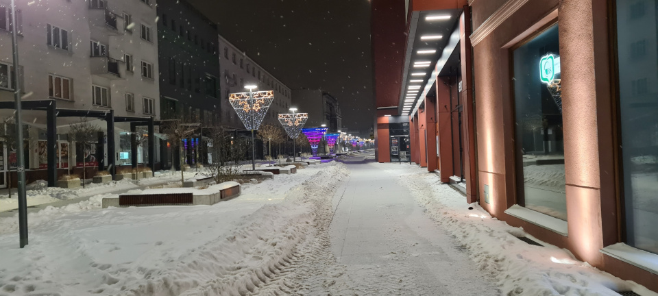 Zima w Opolu. Opole nocą. [fot. Sławomir Kieler]