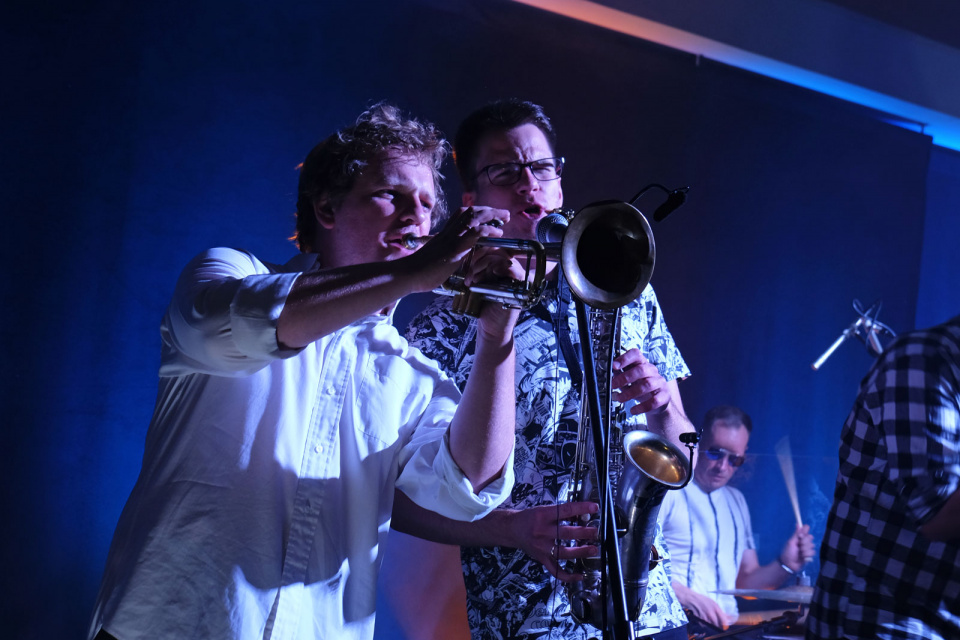 Dizzy Boyz Brass Band w Studiu M im. SBB Radia Opole (10.07.21) [fot. Wanda Kownacka]