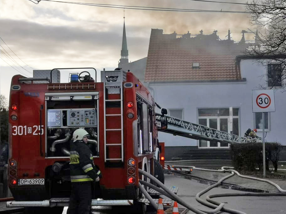 Pożar na ul. Jegiellonów w Opolu [fot. Katarzyna Doros]