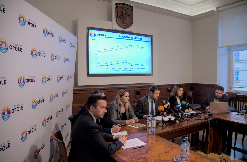 Konferencja poświęcona projektowi budżetu Opola na 2023 [fot. Maciej Marciński]