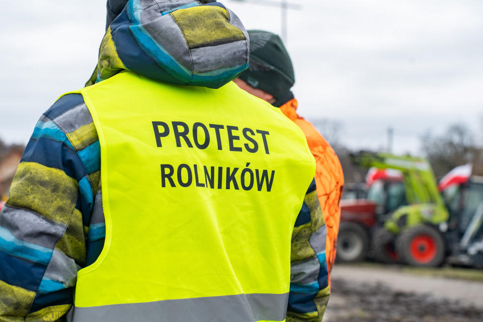 Protest rolników w Kamiennej pod Namysłowem [fot. Adam Dubiński]