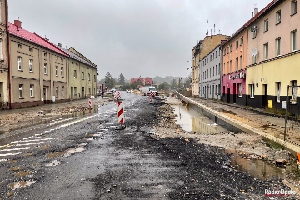 Okolice mostu tymczasowego w Głuchołazach [fot. Adam Dubiński]