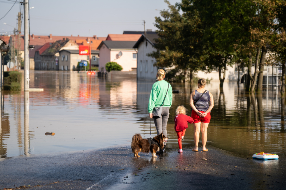 Sytuacja w Lewinie Brzeskim w środę 18.09.2024 r. [fot. Marcin Boczek]