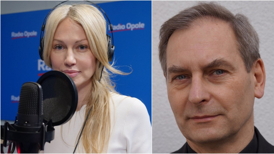 Magdalena Ogórek i ks. prof. Piotr Mazurkiewicz [fot. Radio Opole / archiwum prywatne ks. prof. Piotr Mazurkiewicza]