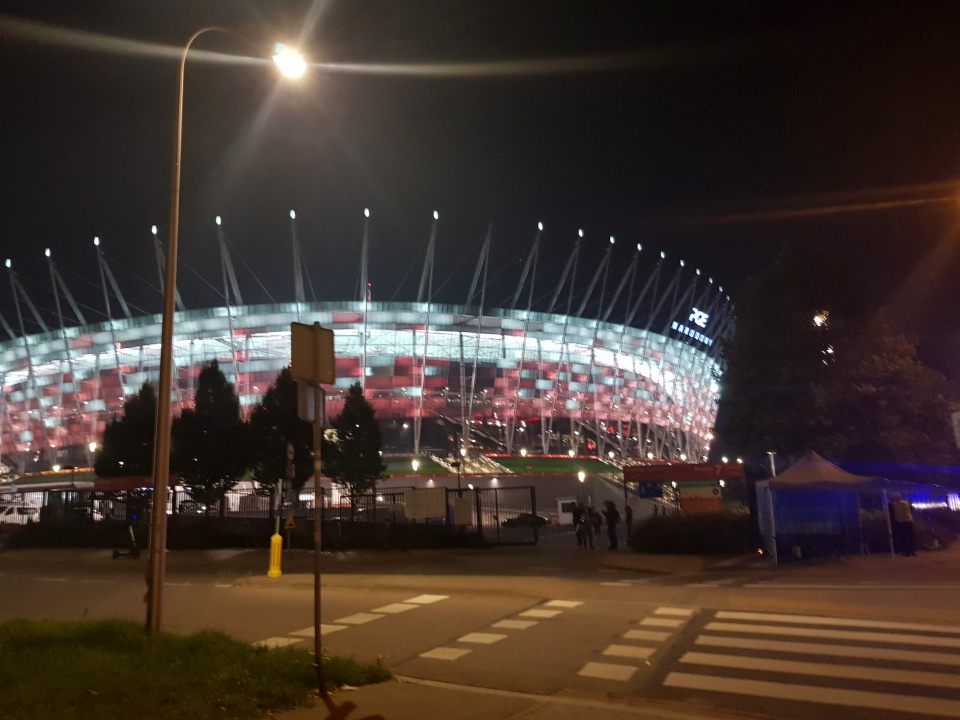 Stadion Narodowy nocą [fot. Łukasz Chyż]